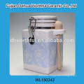 Handmade ceramic container with spoon,ceramic airtight container